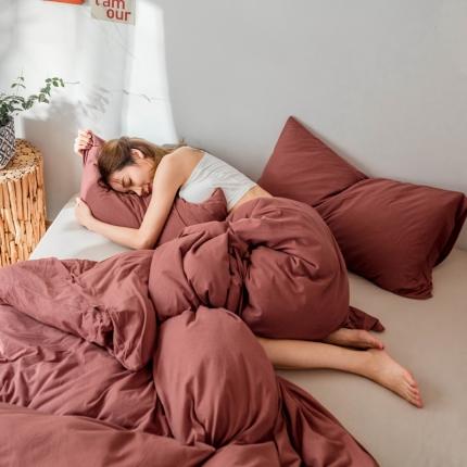 91家纺网 家纺一手货源 找家纺 （总）华超针织 2021新款针织纯色四件套