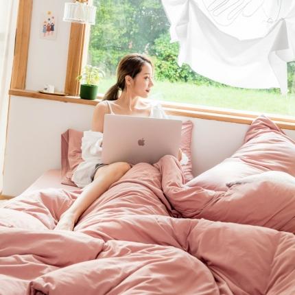 91家纺网 家纺一手货源 找家纺 （总）华超针织 2021新款针织纯色四件套