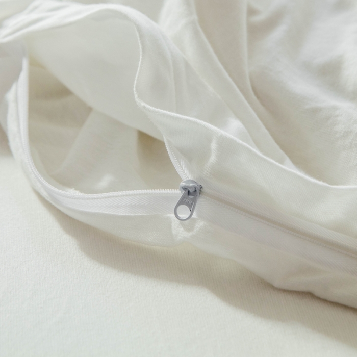 91家纺网 家纺一手货源 找家纺 华超针织 2021新款针织纯色四件套 白色