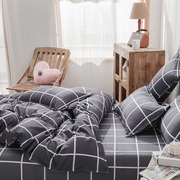 91家纺网 家纺一手货源 找家纺 赫然家纺 新款舒适柔软亲肤爆款芦荟棉四件套货源充足 梦格