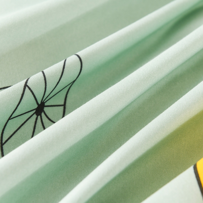 91家纺网 家纺一手货源 找家纺 赫然家纺 新款舒适柔软亲肤爆款芦荟棉四件套货源充足 清新夏日