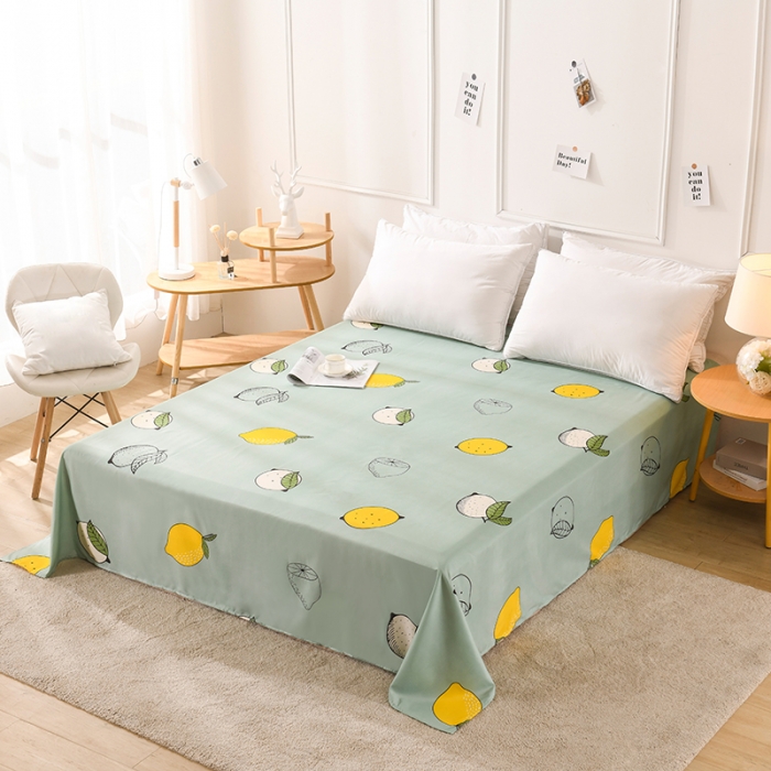 91家纺网 家纺一手货源 找家纺 赫然家纺 新款80g芦荟棉单品床单 清新夏日