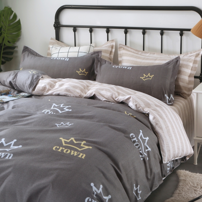 91家纺网 家纺一手货源 找家纺 赫然家纺 新款芦荟棉单品被套 加冕