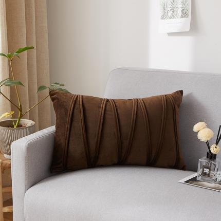 91家纺网 家纺一手货源 找家纺 （总）爱家居 荷兰绒W线条压线抱枕沙发靠背纯色靠垫腰枕长枕