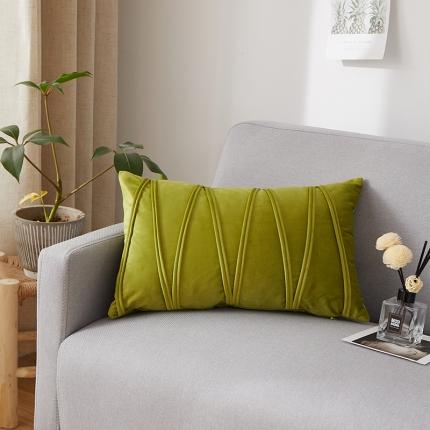 91家纺网 家纺一手货源 找家纺 （总）爱家居 荷兰绒W线条压线抱枕沙发靠背纯色靠垫腰枕长枕