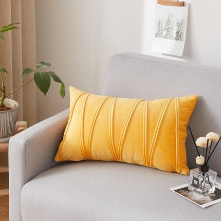 91家纺网 家纺一手货源 找家纺 （总）爱家居 荷兰绒W线条压线抱枕沙发靠背纯色靠垫腰枕长枕