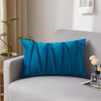 91家纺网 家纺一手货源 找家纺 （总）爱家居 荷兰绒W线条压线抱枕沙发靠背纯色靠垫腰枕长枕
