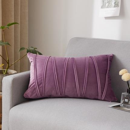 91家纺网 家纺一手货源 找家纺 （总）爱家居 荷兰绒W线条压线抱枕沙发靠背纯色靠垫腰枕长枕