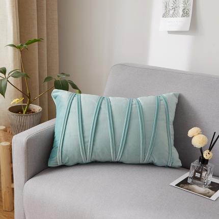 91家纺网 家纺一手货源 找家纺 （总）爱家居 荷兰绒W线条压线抱枕沙发靠背纯色靠垫腰枕长枕