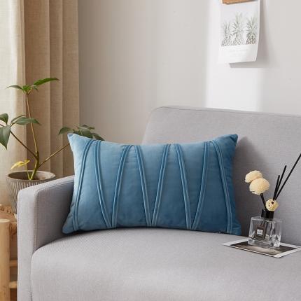 91家纺网 家纺一手货源 找家纺 （总）爱家居 荷兰绒W线条压线抱枕沙发靠背纯色靠垫腰枕长枕
