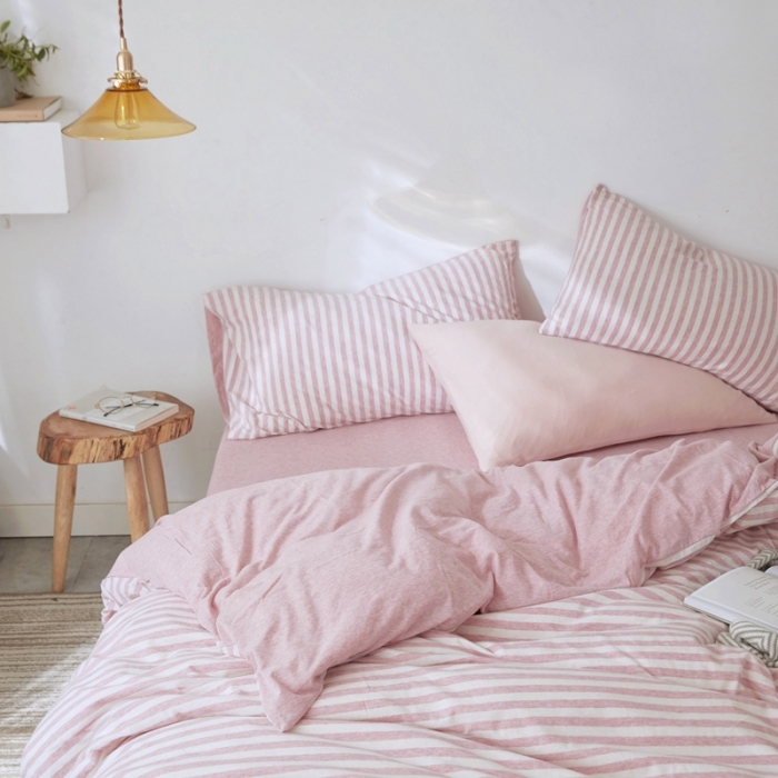 91家纺网 家纺一手货源 找家纺 华超针织 2021新款针织四件套 红米中条