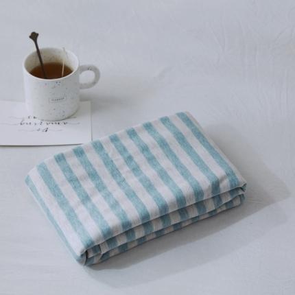 华超针织 2021新款针织枕套单只 水蓝中条枕套