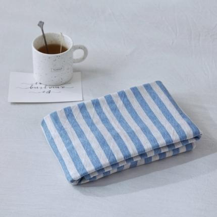 华超针织 2021新款针织枕套单只 天蓝中条枕套