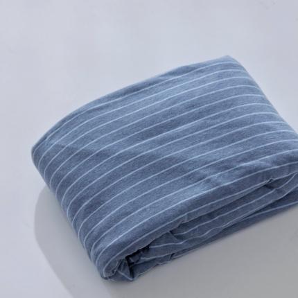 91家纺网 家纺一手货源 找家纺 华超针织 2021新款针织床笠 牛仔蓝