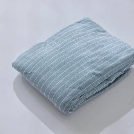 91家纺网 家纺一手货源 找家纺 华超针织 2021新款针织床笠 蓝白细条