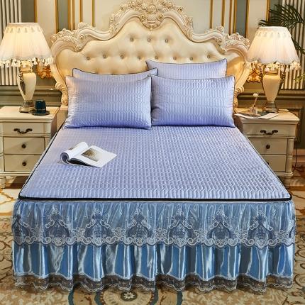 91家纺网 家纺一手货源 找家纺 （总）情恒家纺 2025新款可脱卸冰丝夹棉凉席三件套