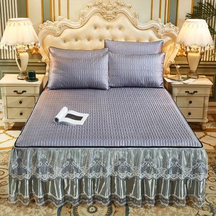 91家纺网 家纺一手货源 找家纺 （总）情恒家纺 2025新款可脱卸冰丝夹棉凉席三件套