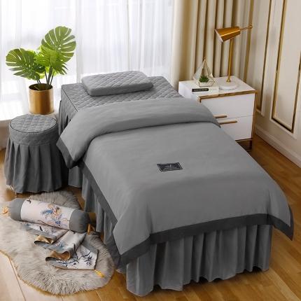 索罗斯家纺 2020新款美容床罩四件套 多彩灰色
