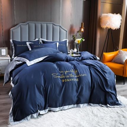 91家纺网 家纺一手货源 找家纺 （总）博纳 2020新款双面水洗真丝四件套繁华棚拍图