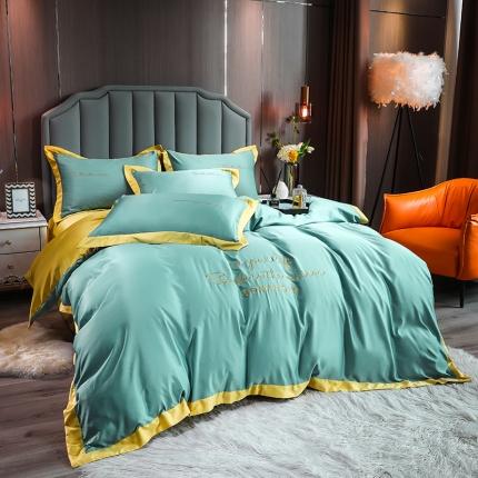 91家纺网 家纺一手货源 找家纺 （总）博纳 2020新款双面水洗真丝四件套繁华棚拍图