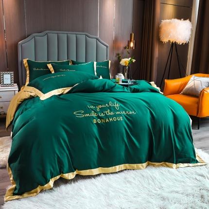 91家纺网 家纺一手货源 找家纺 （总）博纳 2020新款双面水洗真丝四件套繁华棚拍图