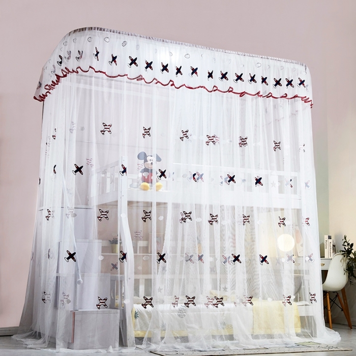 91家纺网 家纺一手货源 找家纺 卓尔居 2022新款导轨子母床蚊帐 飞机大战