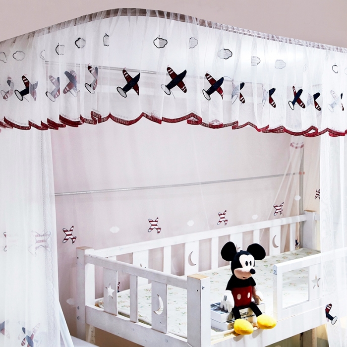 91家纺网 家纺一手货源 找家纺 卓尔居 2022新款导轨子母床蚊帐 飞机大战