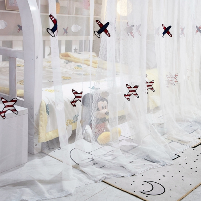 91家纺网 家纺一手货源 找家纺 卓尔居 2022新款导轨子母床蚊帐 飞机大战