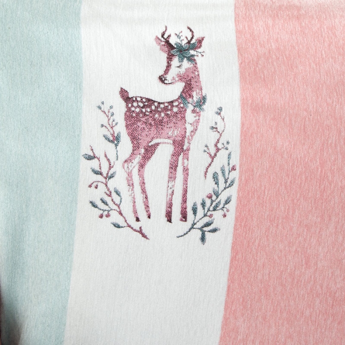 91家纺网 家纺一手货源 找家纺 启博 2022全盖雪尼尔沙发巾沙发垫沙发套沙发罩 粉蓝小鹿