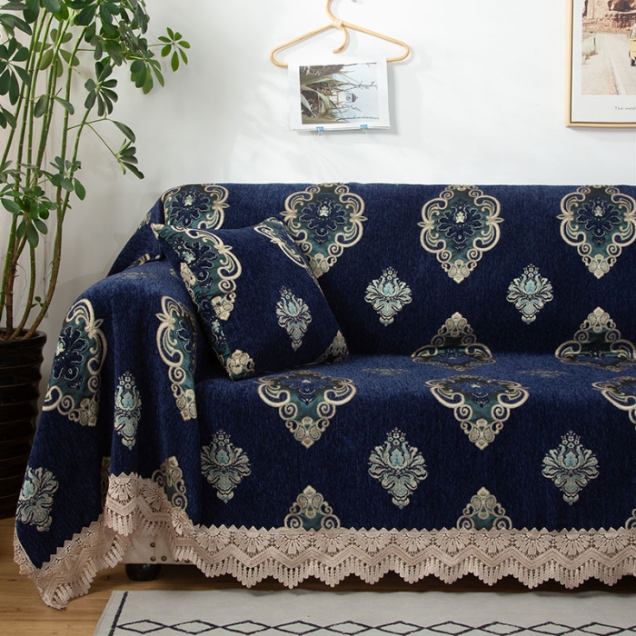 91家纺网 家纺一手货源 找家纺 启博 2022全盖雪尼尔沙发巾沙发垫沙发套沙发罩 欧式花纹