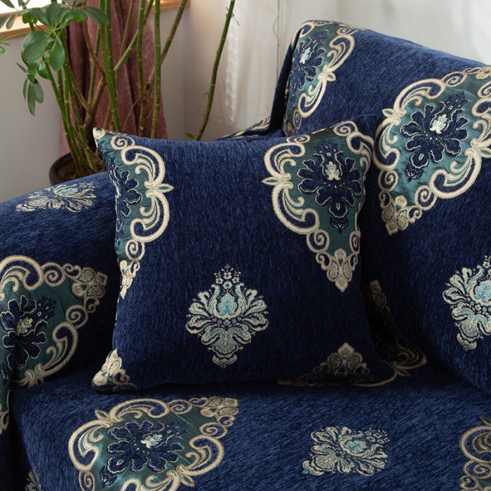 91家纺网 家纺一手货源 找家纺 启博 2022全盖雪尼尔沙发巾沙发垫沙发套沙发罩 欧式花纹