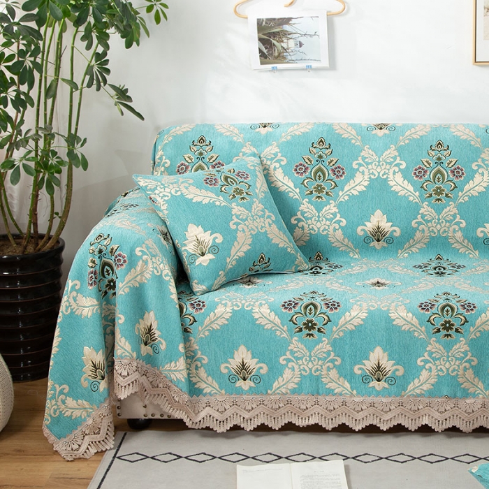 91家纺网 家纺一手货源 找家纺 启博 2022全盖雪尼尔沙发巾沙发垫沙发套沙发罩 清新怡人