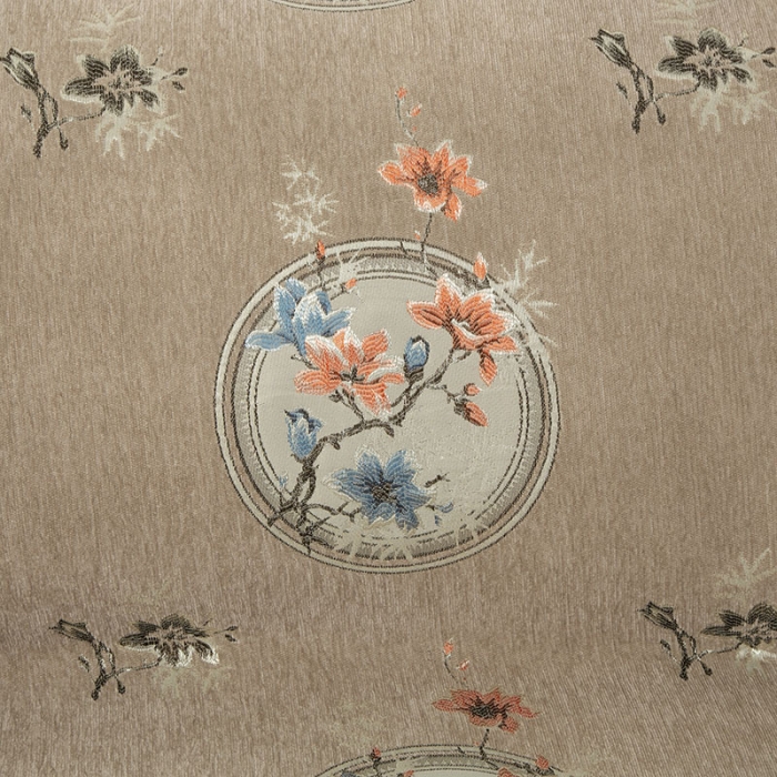 91家纺网 家纺一手货源 找家纺 启博 2022全盖雪尼尔沙发巾沙发垫沙发套沙发罩 梅上枝头-驼