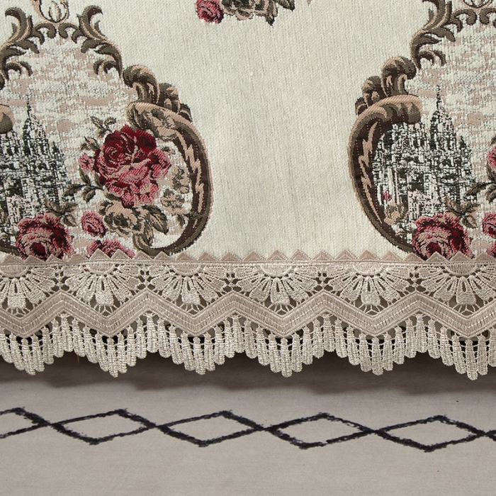 91家纺网 家纺一手货源 找家纺 启博 2022全盖雪尼尔沙发巾沙发垫沙发套沙发罩 玫瑰情缘