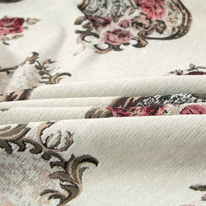 91家纺网 家纺一手货源 找家纺 启博 2022全盖雪尼尔沙发巾沙发垫沙发套沙发罩 玫瑰情缘