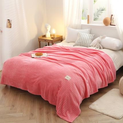 91家纺网 家纺一手货源 找家纺 能好家纺 2021新款魔法绒毛毯 浪漫粉