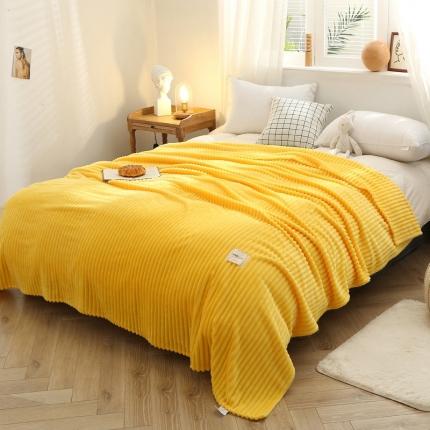 91家纺网 家纺一手货源 找家纺 能好家纺 2021新款魔法绒毛毯 靓丽黄