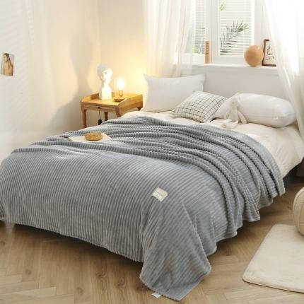 91家纺网 家纺一手货源 找家纺 能好家纺 2021新款魔法绒毛毯 绅士灰