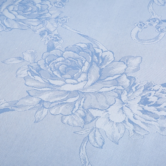 91家纺网 家纺一手货源 找家纺 能好家纺 2021新款提花冰丝席 花言蜜语蓝