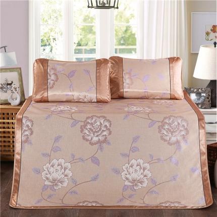 能好家纺 2021新款提花冰丝席 佳期如梦金