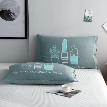 91家纺网 家纺一手货源 找家纺 （总）纱布枕套纯棉情侣枕套全棉单人学生宿舍简约枕套一只