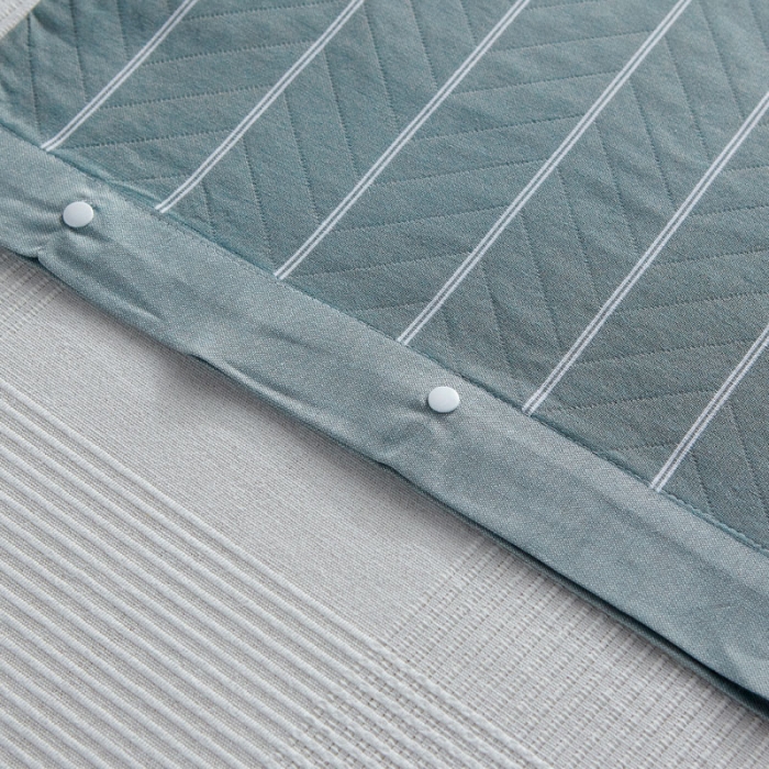 91家纺网 家纺一手货源 找家纺 纱布枕套纯棉情侣枕套全棉单人学生宿舍简约枕套一只好睡横条纹绿