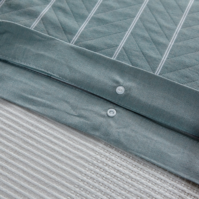 91家纺网 家纺一手货源 找家纺 纱布枕套纯棉情侣枕套全棉单人学生宿舍简约枕套一只好睡横条纹绿