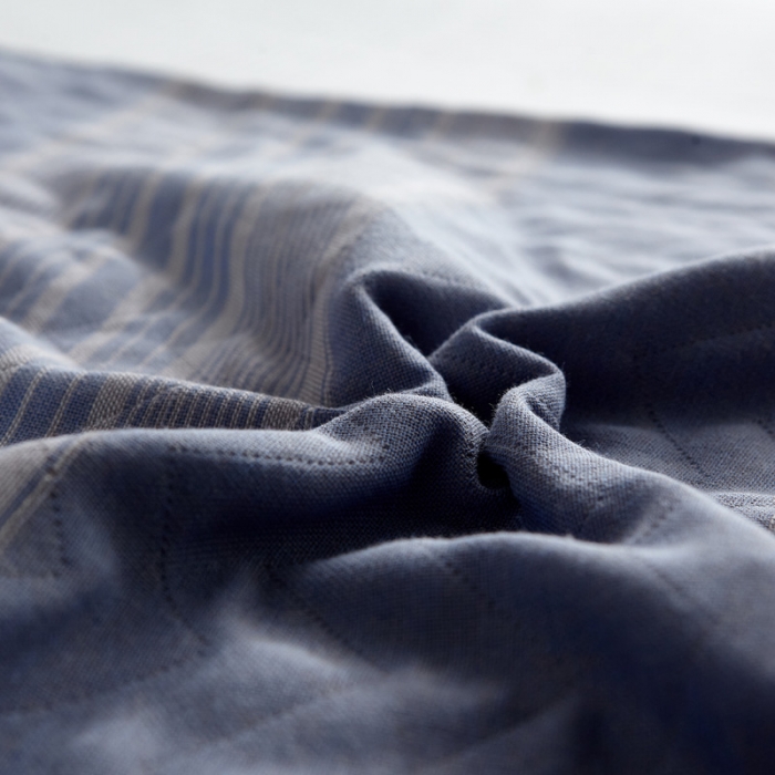 91家纺网 家纺一手货源 找家纺 纱布枕套纯棉情侣枕套全棉单人学生宿舍简约枕套一只好睡竖条纹兰