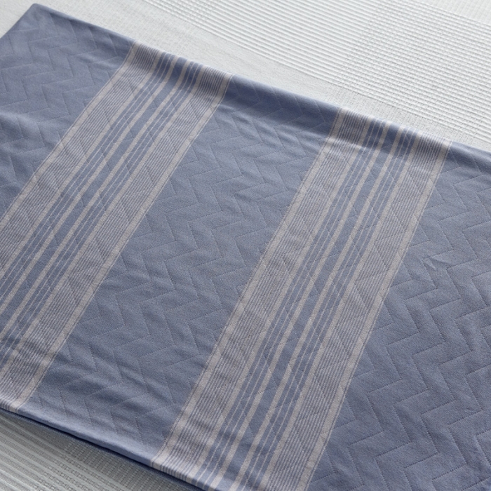 91家纺网 家纺一手货源 找家纺 纱布枕套纯棉情侣枕套全棉单人学生宿舍简约枕套一只好睡竖条纹兰