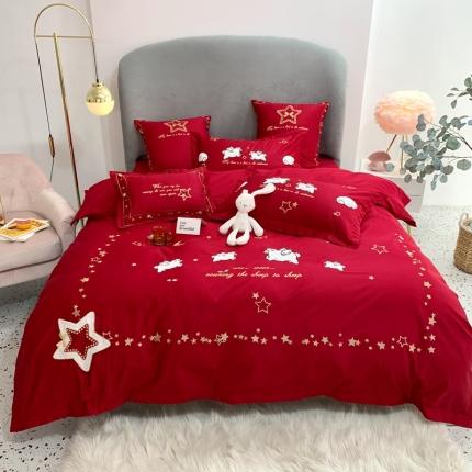 91家纺网 家纺一手货源 找家纺 馨蕊家居 2021春夏高定系列 小幸运-红