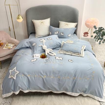 91家纺网 家纺一手货源 找家纺 馨蕊家居 2021春夏高定系列 小幸运-蓝