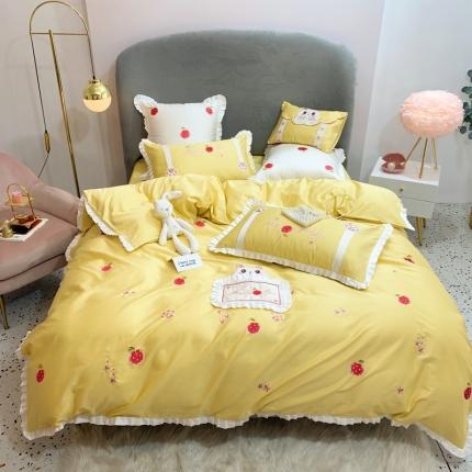 91家纺网 家纺一手货源 找家纺 馨蕊家居 2021春夏高定系列 心动-黄