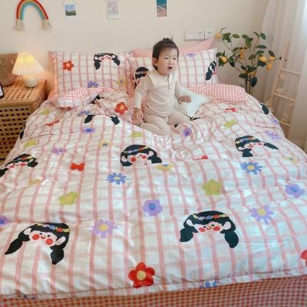 沐棉 2020新款全棉13370四件套模特图 小公主