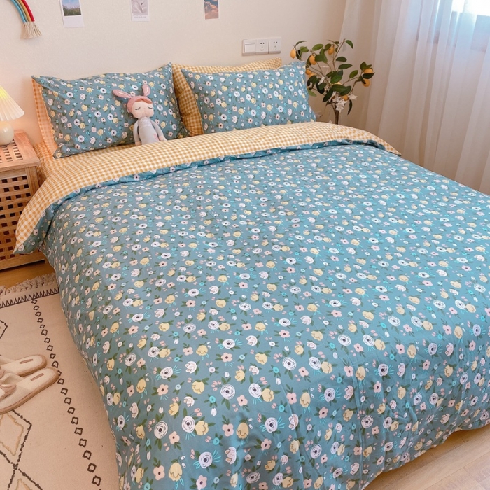 91家纺网 家纺一手货源 找家纺 沐棉 2020新款全棉13370四件套实拍图 薇薇安